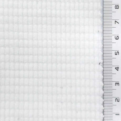 White - 8 Wale Textured Corduroy Poly Woven Fabric - FAB1874