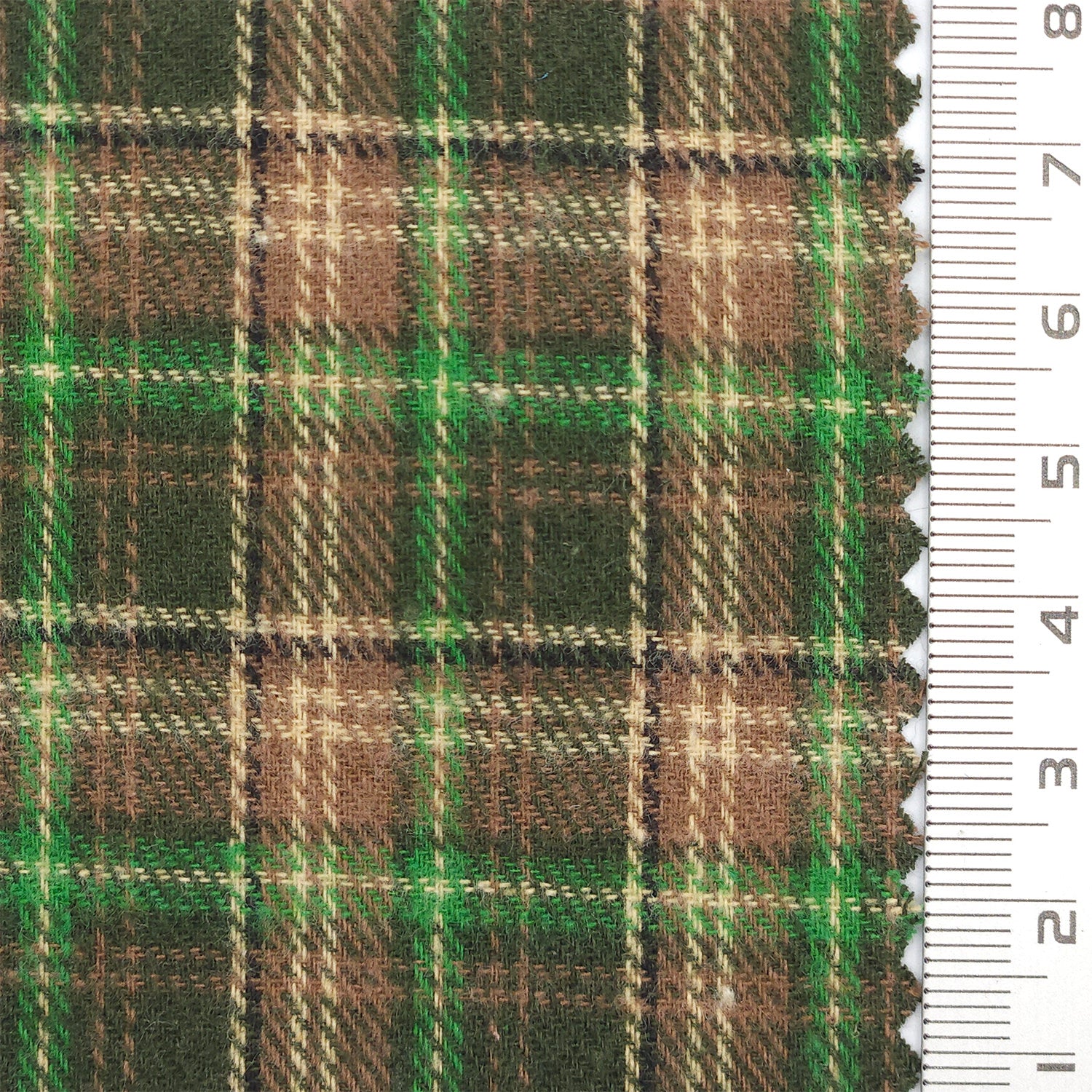 Tartan Check Brushed Cotton Woven Fabric - FAB 1759 - 2.Forest Green