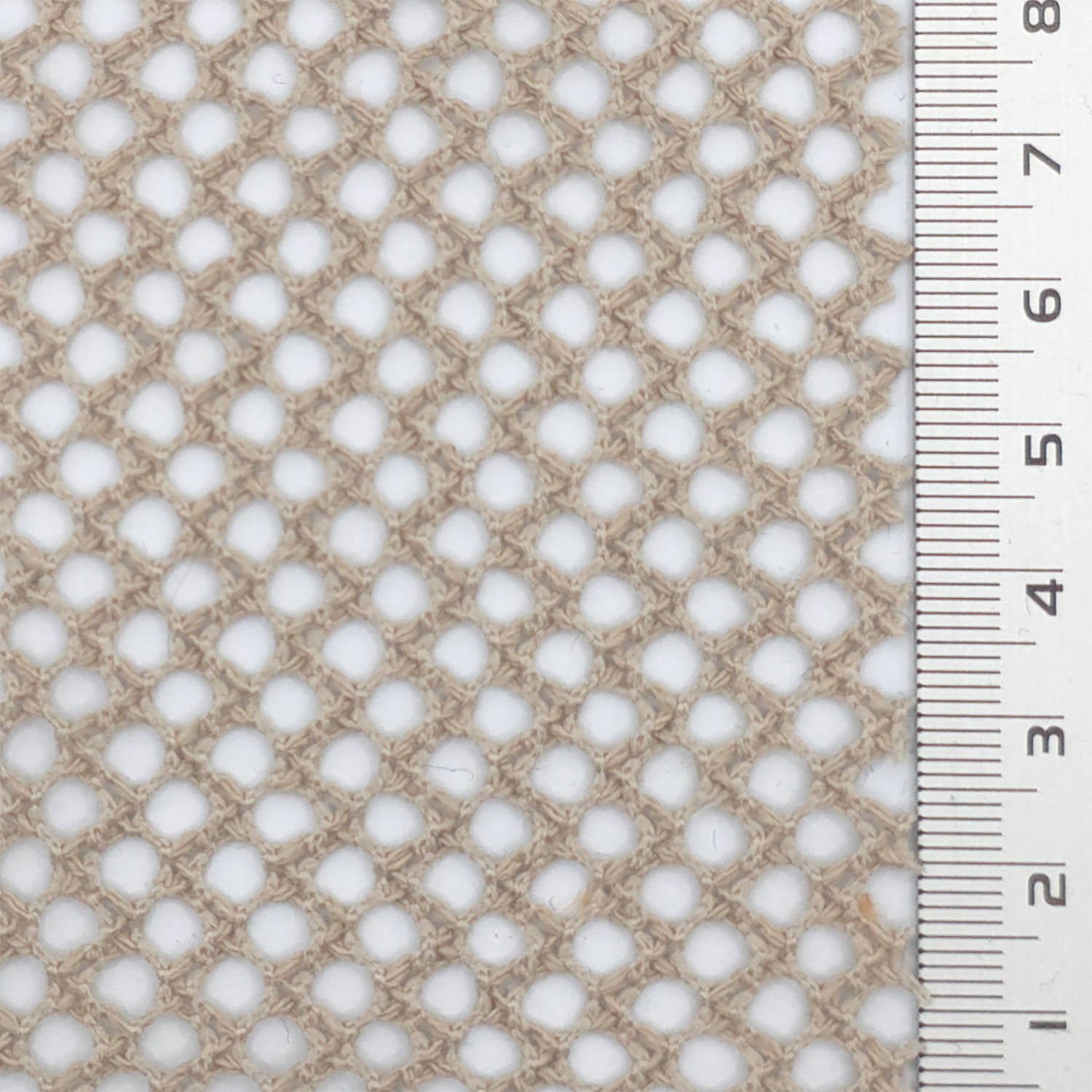 1.Tan-2.Beige-3.Light Beige-4.White-5.Ivory - Mesh Poly Cotton Knit Fabric - FAB 1850