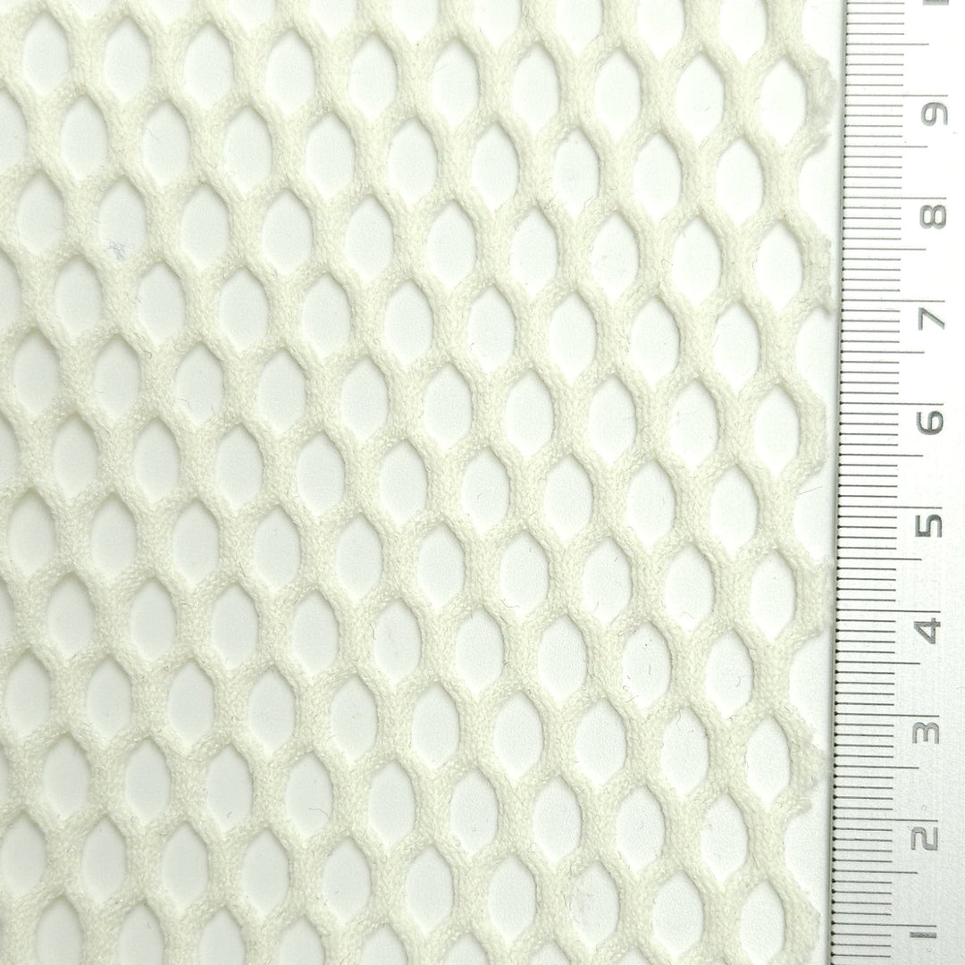 1.White-2.Willow Brook-3.Grey Nurse-4.Amour-5.Midnight Express - Solid Lace Mesh Polyester Knit Fabric - FAB 1574