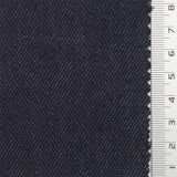 Navy Black Fake Denim Cotton Poly Woven Fabric - FAB1838
