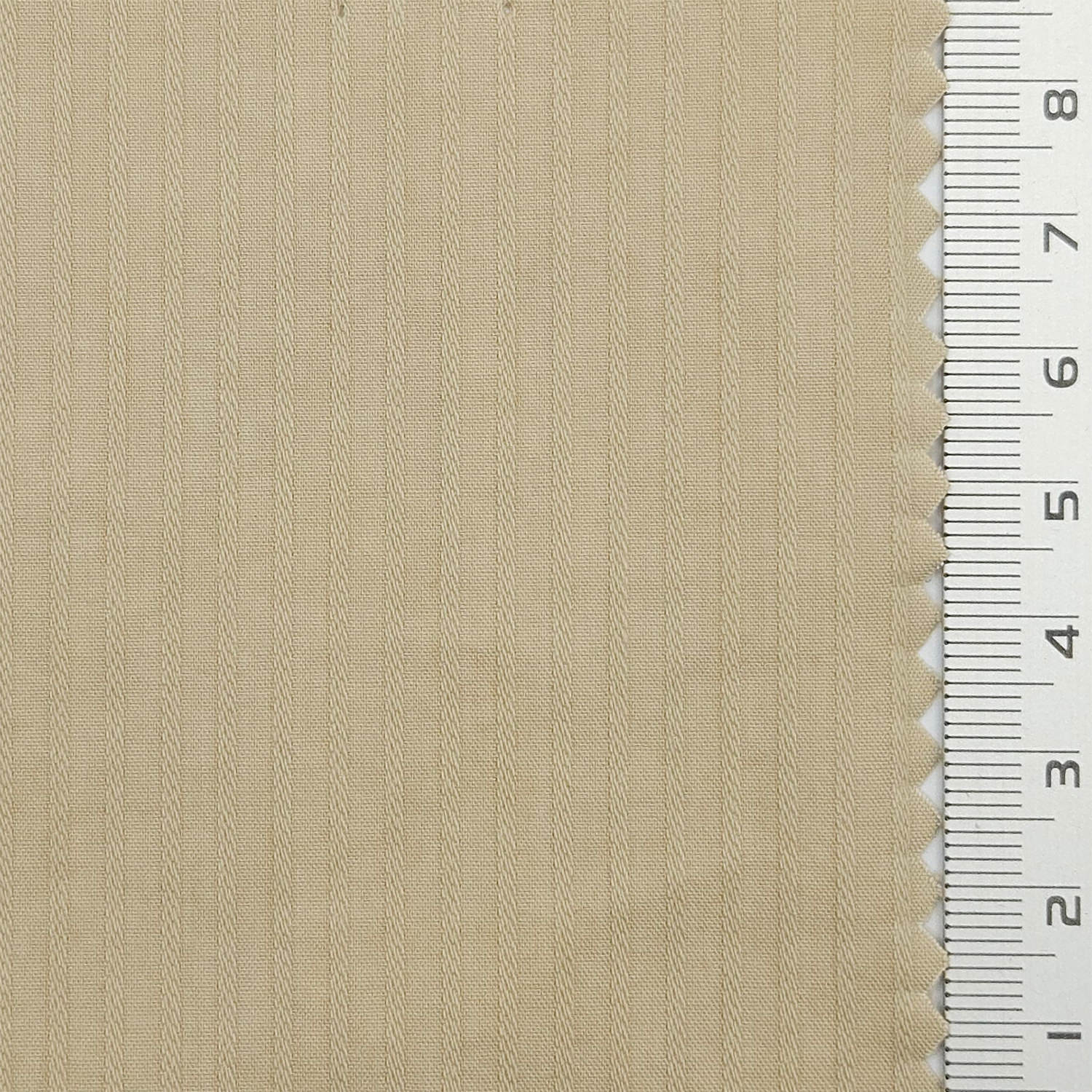 Stripe Rib Rayon Cotton Woven Fabric - FAB 1794 - 2.Beige