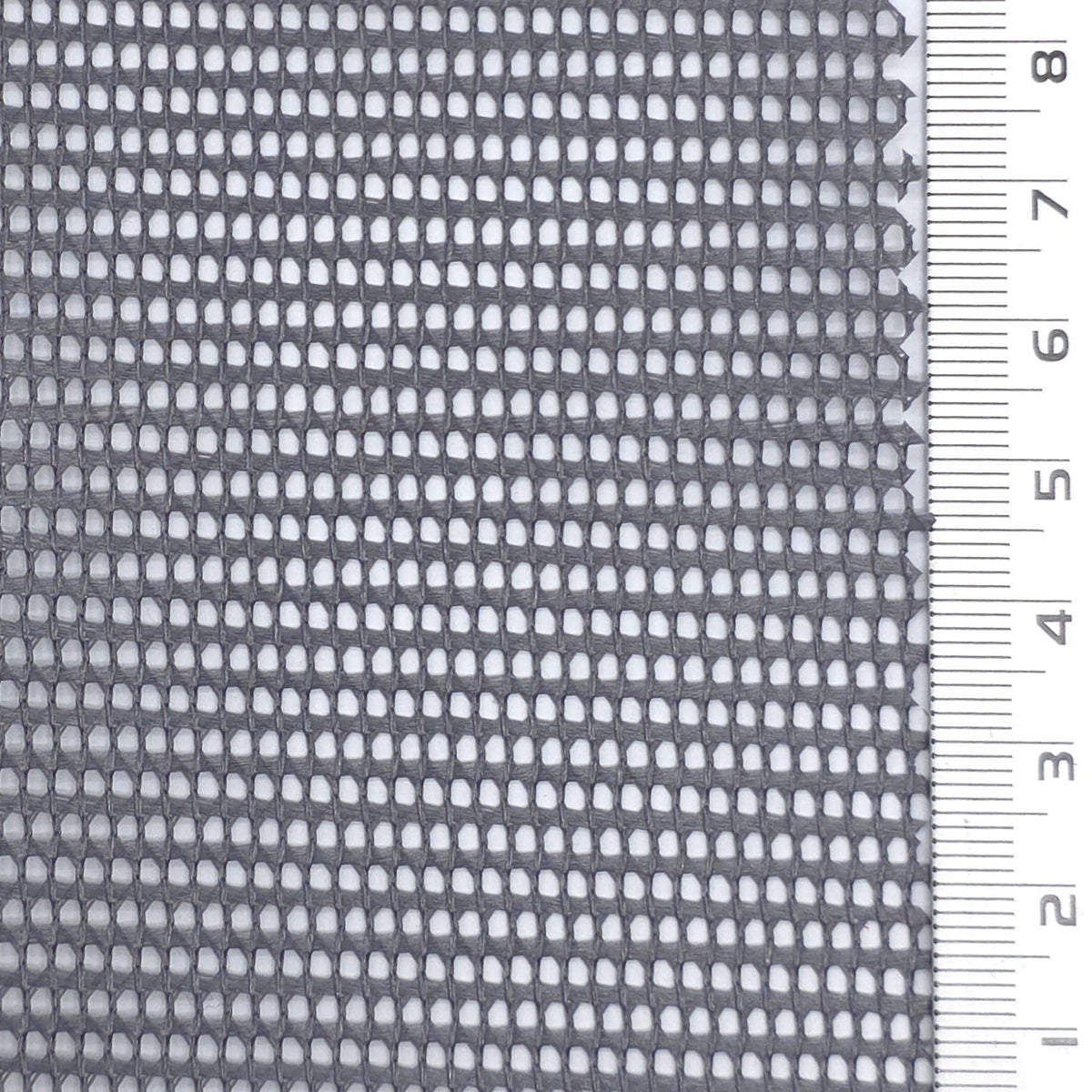 Resin Finished Rigid Nylon Mesh Knit Fabric - FAB1943 - Medium Gray