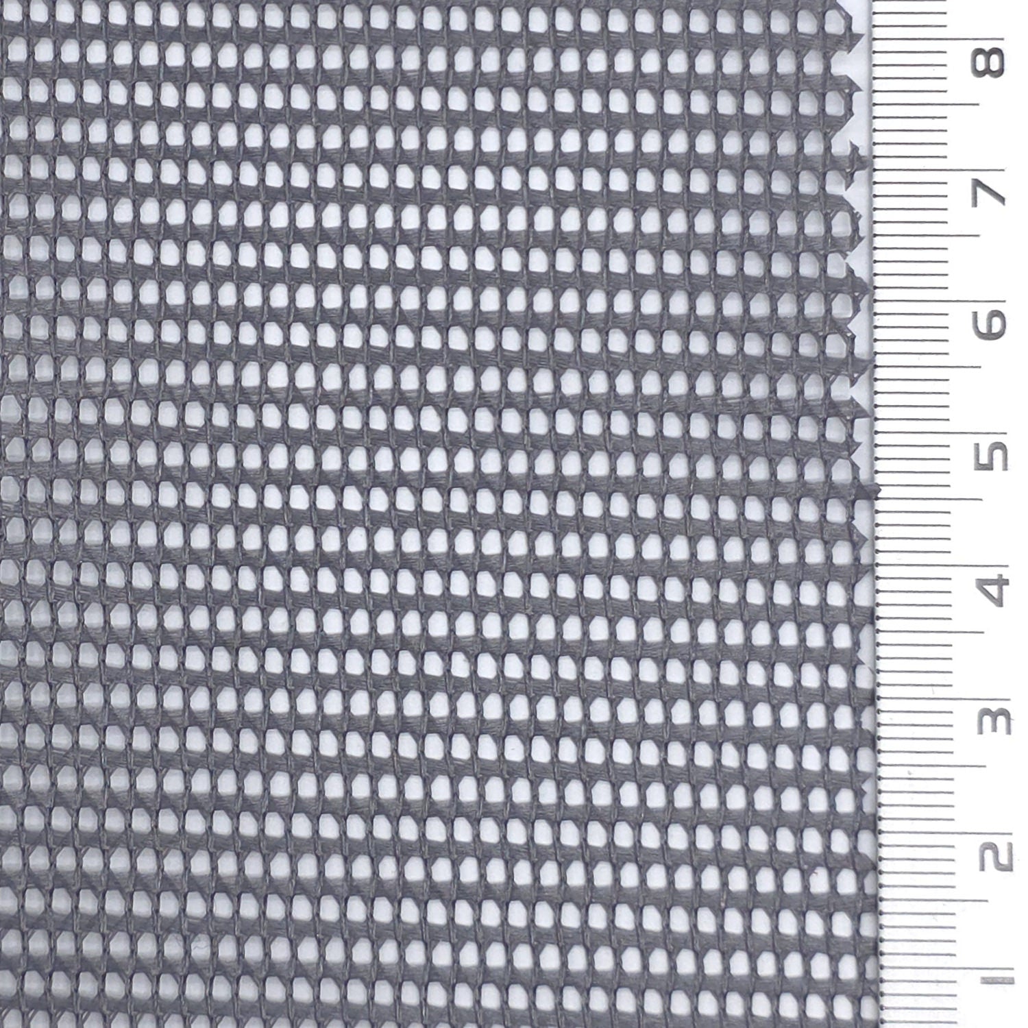 Resin Finished Rigid Nylon Mesh Knit Fabric - FAB1943 - Medium Gray