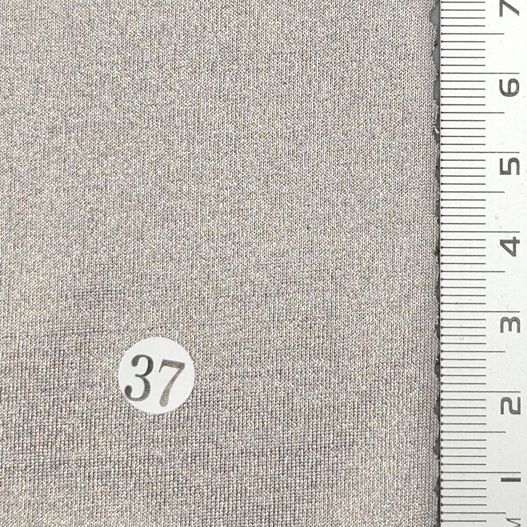 Solid Foil Slinky Spandex Polyester Knit Fabric - FAB 1698 - 37.Grey Gold (37)