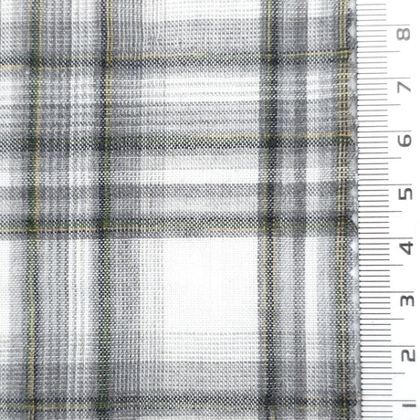 Black - Plaid Woven Cotton Fabric - FAB1860