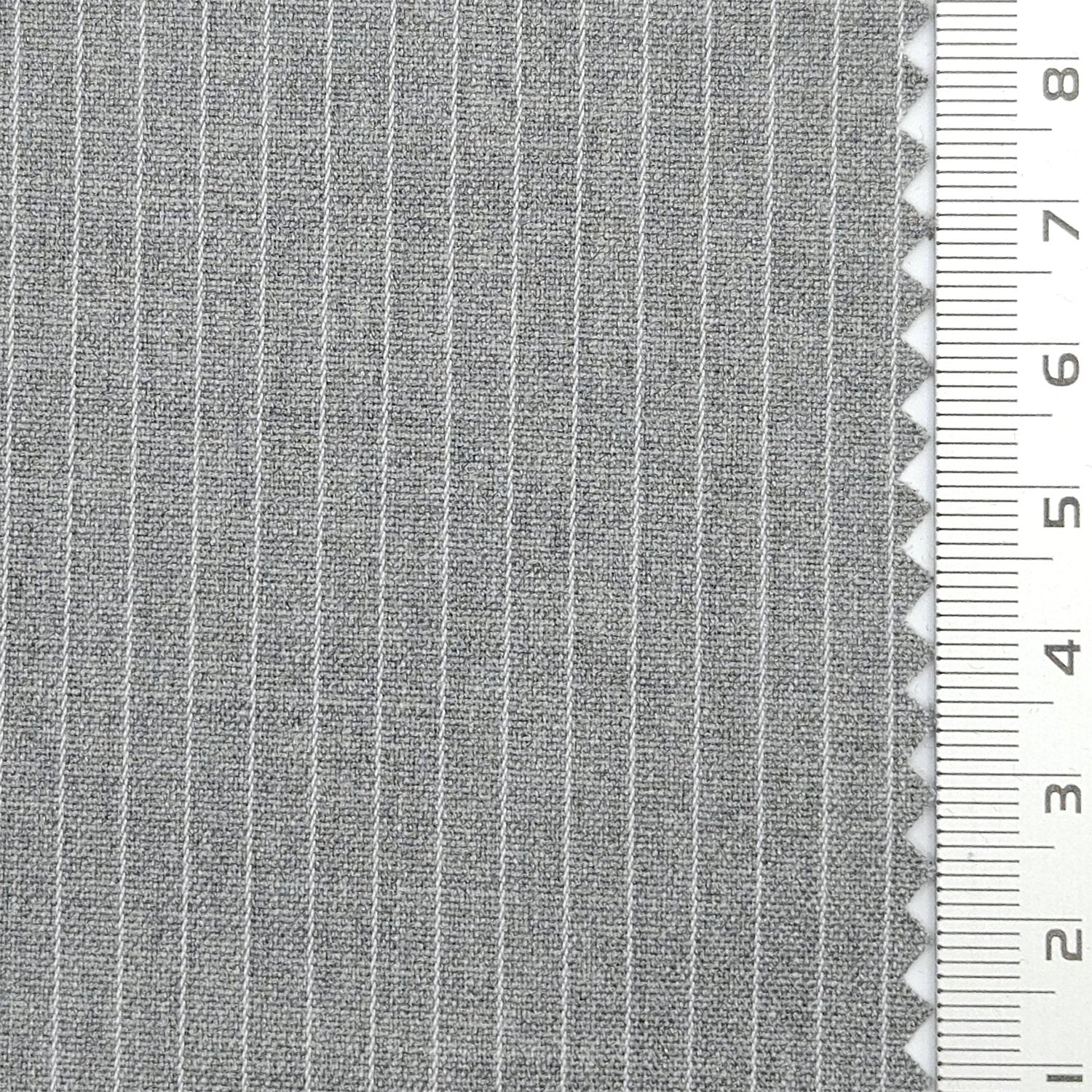 Pin Stripe Plain Polyester Spandex Rayon Woven Fabric - FAB 1783 - 3.Light gray