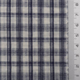 Navy Blue - Plaid Cotton Woven Fabric - FAB1864