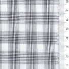 1: Dark Navy Blue-2: Steel Blue-3: White-4: Charcoal Grey-Swatch - Very Light Plaid Cotton Voile Woven Fabric - FAB 1937