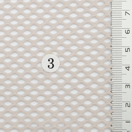 Net Solid Mesh Spandex Polyester Knit Fabric - FAB1803 - 1.Purple gray-2.Beige-3.Light pink gray-4.Light mint green-5.Light sky blue-6.White-7.Black 