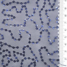 Wave Sequin Polyester Knit Fabric - FAB1979 - Navy