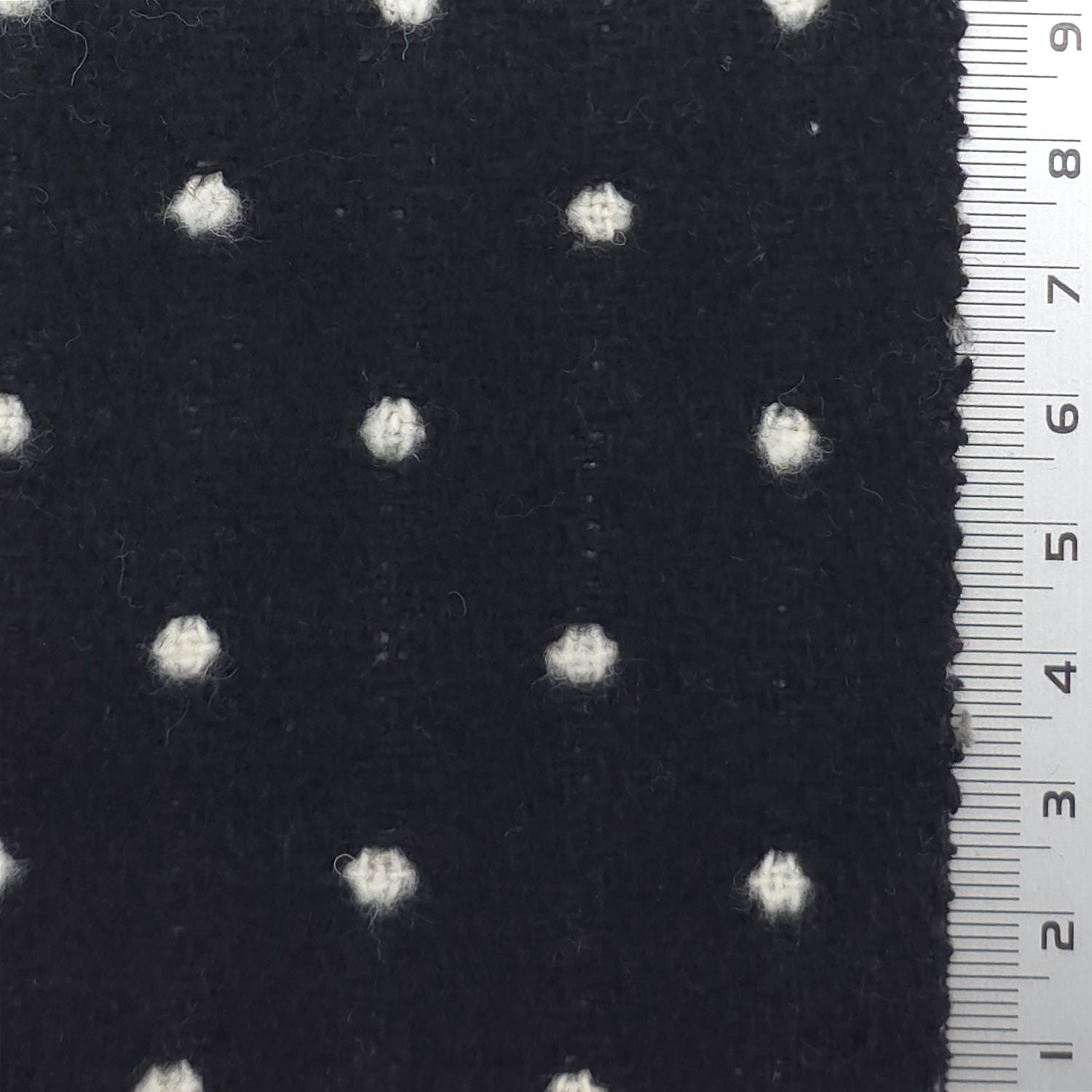 Black - Polka-Dot Poly Woven Fabric - FAB1911
