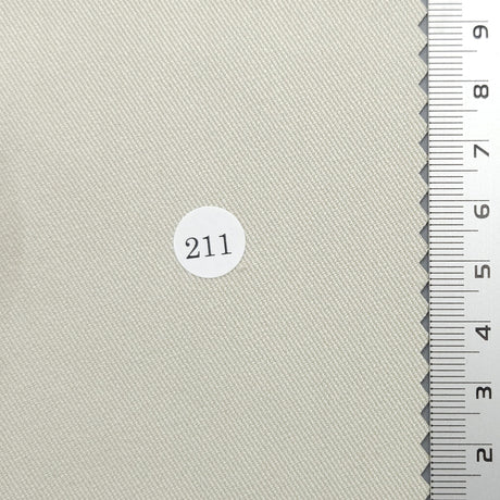 Solid Twill Polyester Rayon Spandex Woven Fabric - FAB1694 - 1.Ivory Beige (213)-2.Beige (212)-3.Green Ivory (211)-4.Yellow Beige (210)-5.Pink (209)-6.Ivory (208)-7.White (207)-8.Grey (206)-9.Brown (205)-10.Light Charcoal (204) 