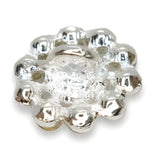 13mm Silver Pearl & Rhinestone Button, Cluster Design, Delicate Accent - FBTN229 - Silver / 13mm 