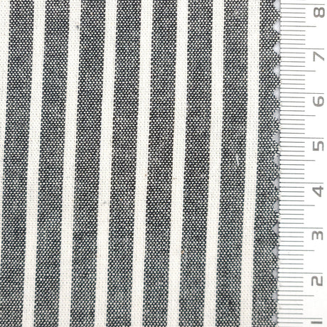 5mm Pencil Stripe YarnDyed Cotton Woven Fabric - FAB1761 - 1.Blue-2.Navy-3.Black 