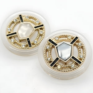 Geometric Crystal Buttons, 23mm