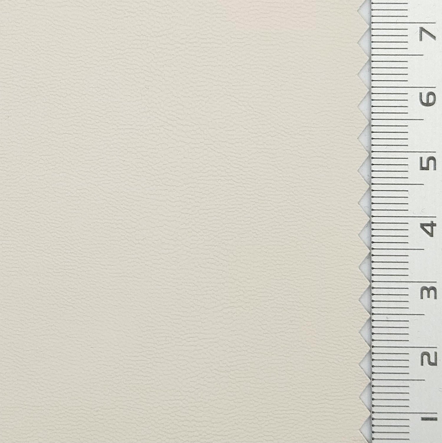 Soft Solid Leather Rayon Polyurethane Woven Fabric - FAB 1805 - 3.Ivory