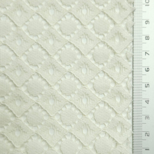 Solid Dot Lace Cotton Nylon Knit Fabric | FAB1560 | 1.Black, 2.White, 3.Ivory, 4.Pink, 5.Mint, 6.Beige by Fabricis.com #