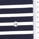 1: Light Blue-2: Pink Beige-3: Navy Blue-4: Dusty Rose-5: Dark Brown - Stable Medium Weight Striped Poly Cotton Span Ponte Knit Fabric - FAB 1922