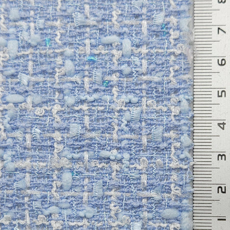 Solid Boucle Tweed Polyester Woven Fabric - FAB1619 - 1.White-2.Pink-3.Blue-4.Green-5.Black 