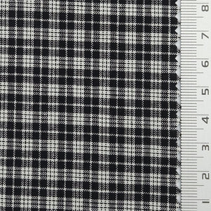 Check YarnDyed Cotton Woven Fabric - FAB1799 - Black Plaid