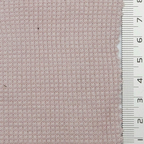 Solid Waffle Spandex Rayon Polyester Knit Fabric - FAB1809 - 1.Dusty pink-2.White-3.Gray Pink-4.Gray Blue-5.Beige-6.Lilac-7.Red-8.Green-9.Yellow-10.Purple 