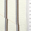 Espresso Brown & Navy Blue Stripe Textured Cotton Woven Fabric - FAB1829