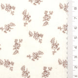 Samll Leafy Print Gauze Cotton Woven Fabric - FAB1749 - 1.Cream-2.Dark teal-3.Cream-4.Tan-5.Black 