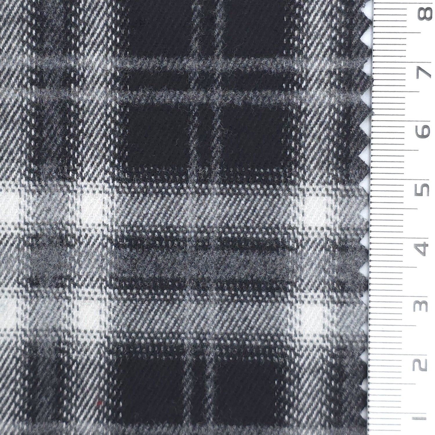 Charcoal Gray - Heavyweight Brushed Tartan Plaid Poly Rayon Span Twill Woven Fabric - FAB 1923