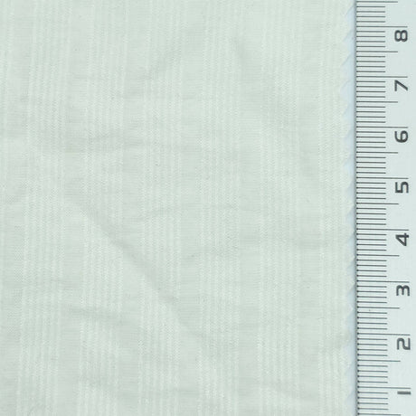 Ivory - Jacquard Stripe Lyocell Nylon Woven Fabric - FAB1877
