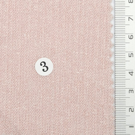 Like Pleated Solid Rib Linen Polyester Knit Fabric - FAB1768 - 1.Ivory-2.Ecru-3.Blush pink-4.Sky blue-5.Butter yellow-6.Sage green-7.Lilac-8.Warm gray-9.Heather gray-10.White 