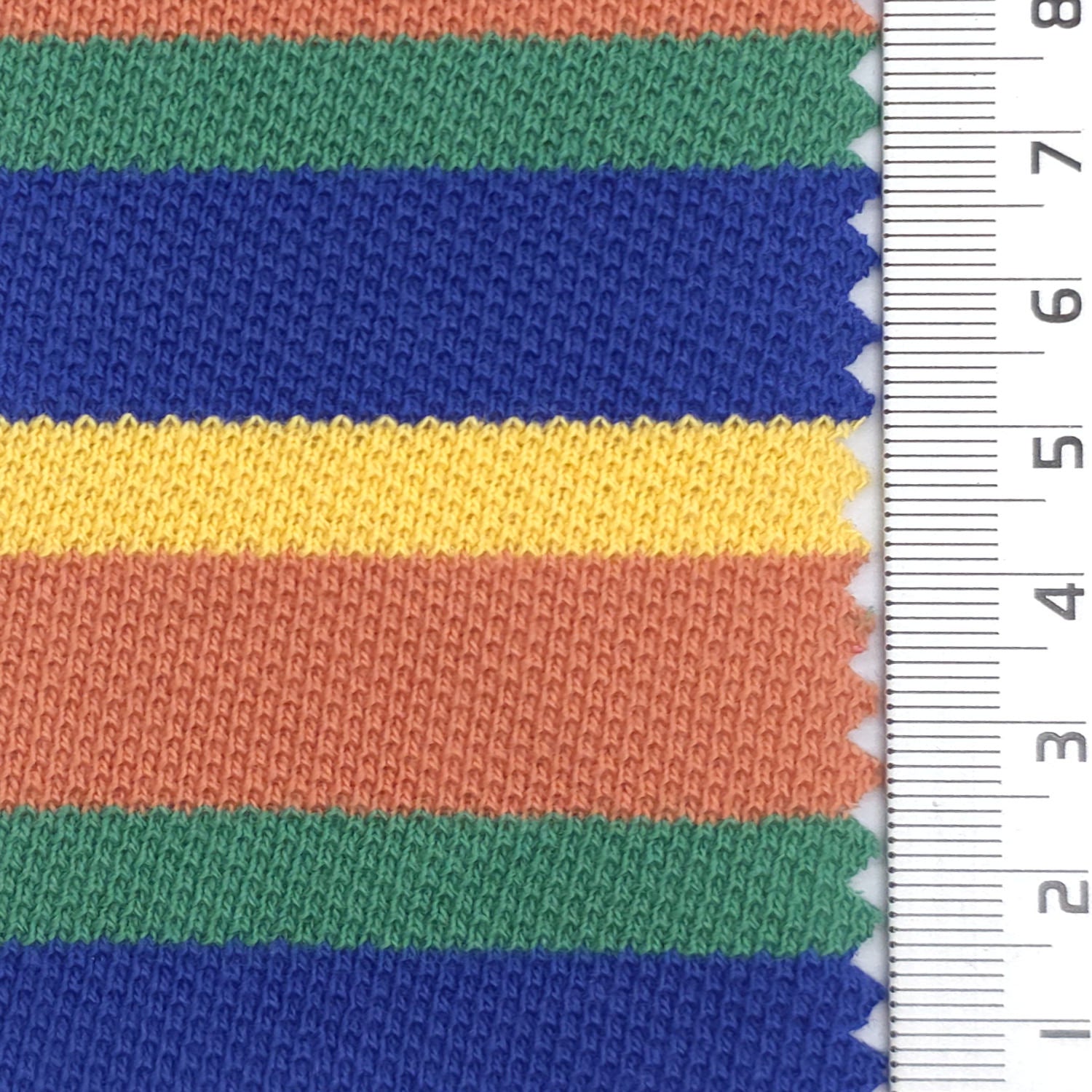 Navy Blue - Medium Weight Textured Striped Cotton Pique Knit Fabric - FAB 1929