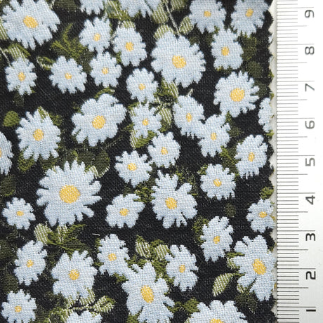 Floral Jacquard YarnDyed Polyester Woven Fabric - FAB1622 - 1.Pink-2.Red-3.Mint-4.Garnet-5.Navy 