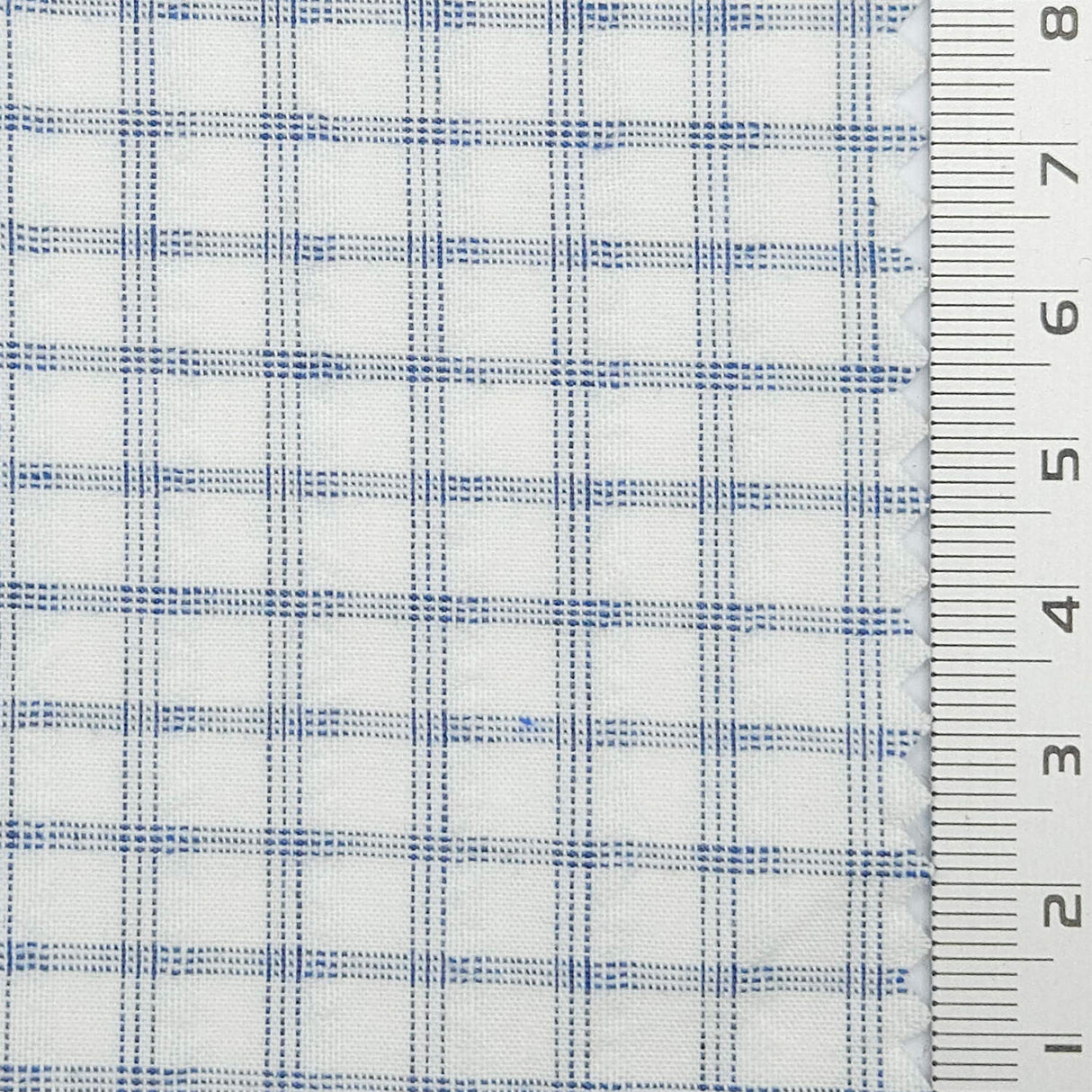 Distinct Check YarnDyed Cotton Polyester Woven Fabric - FAB1797 - Light Blue Plaid