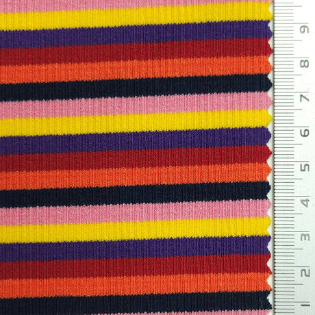 Stripe Rib YarnDyed Spandex Cotton Knit Fabric - FAB1590 - FAB1590-1-FAB1590-2-FAB1590-3-FAB1590-4 