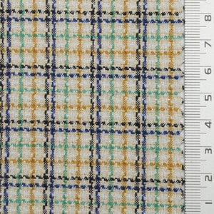 Check Tweed YarnDyed Rayon Polyester Spandex Woven Fabric - FAB1787 - Light-colored plaid