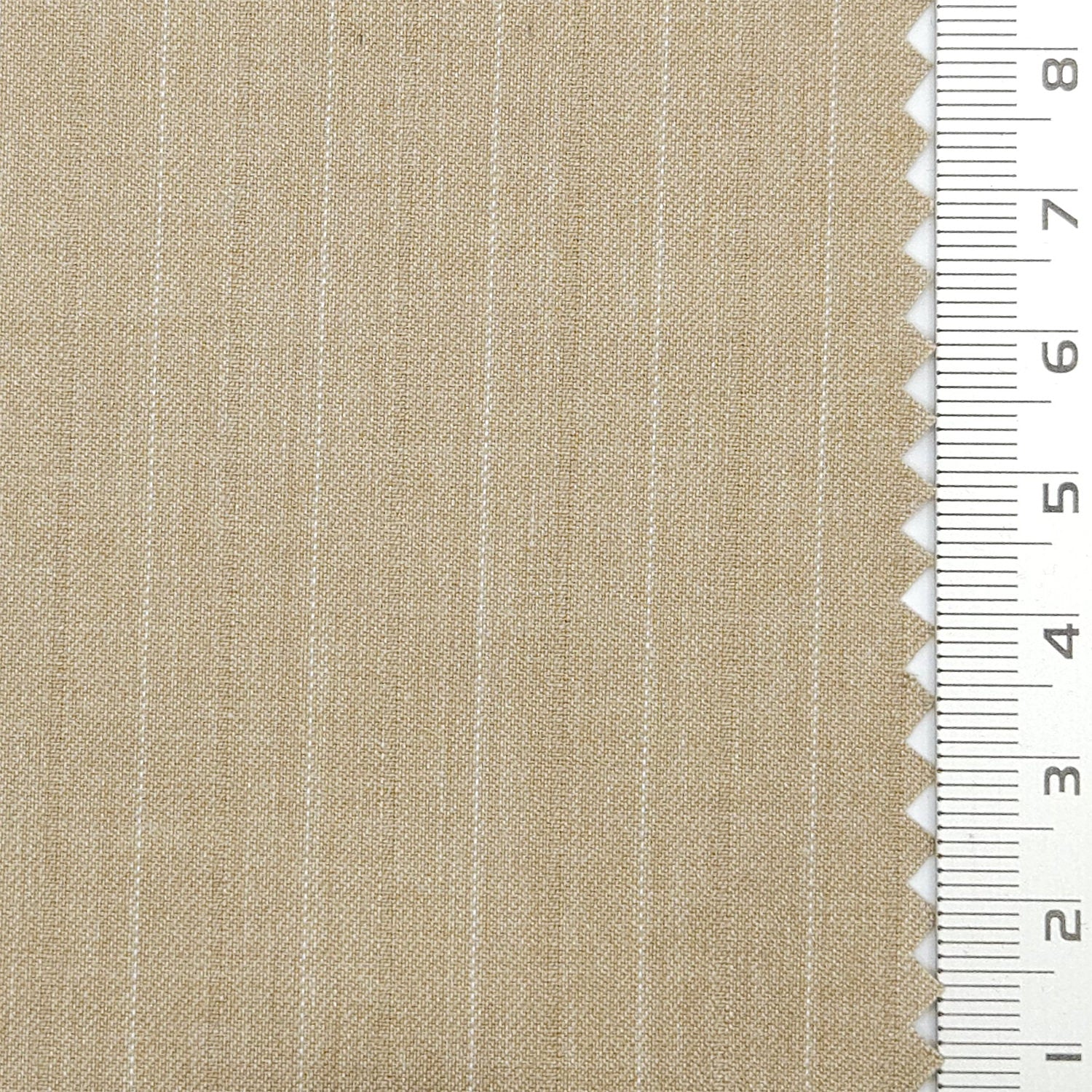 Pencil Stripe Plain Rayon Spandex Polyester Woven Fabric - FAB 1782 - 3.Beige