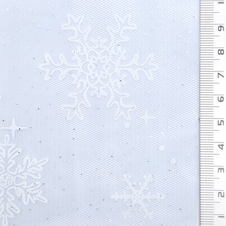 Snowflake Galaxy Polyester Knit Fabric - FAB1950 - Blue