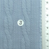 Light Blue - Cable Jacquard Poly Span Knit Fabric - FAB1857