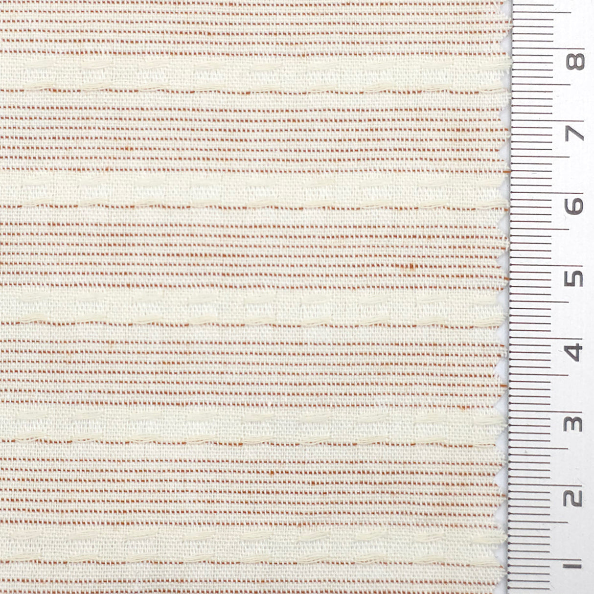 Red Textured Jacquard Stripe Cotton Woven Fabric - FAB1824