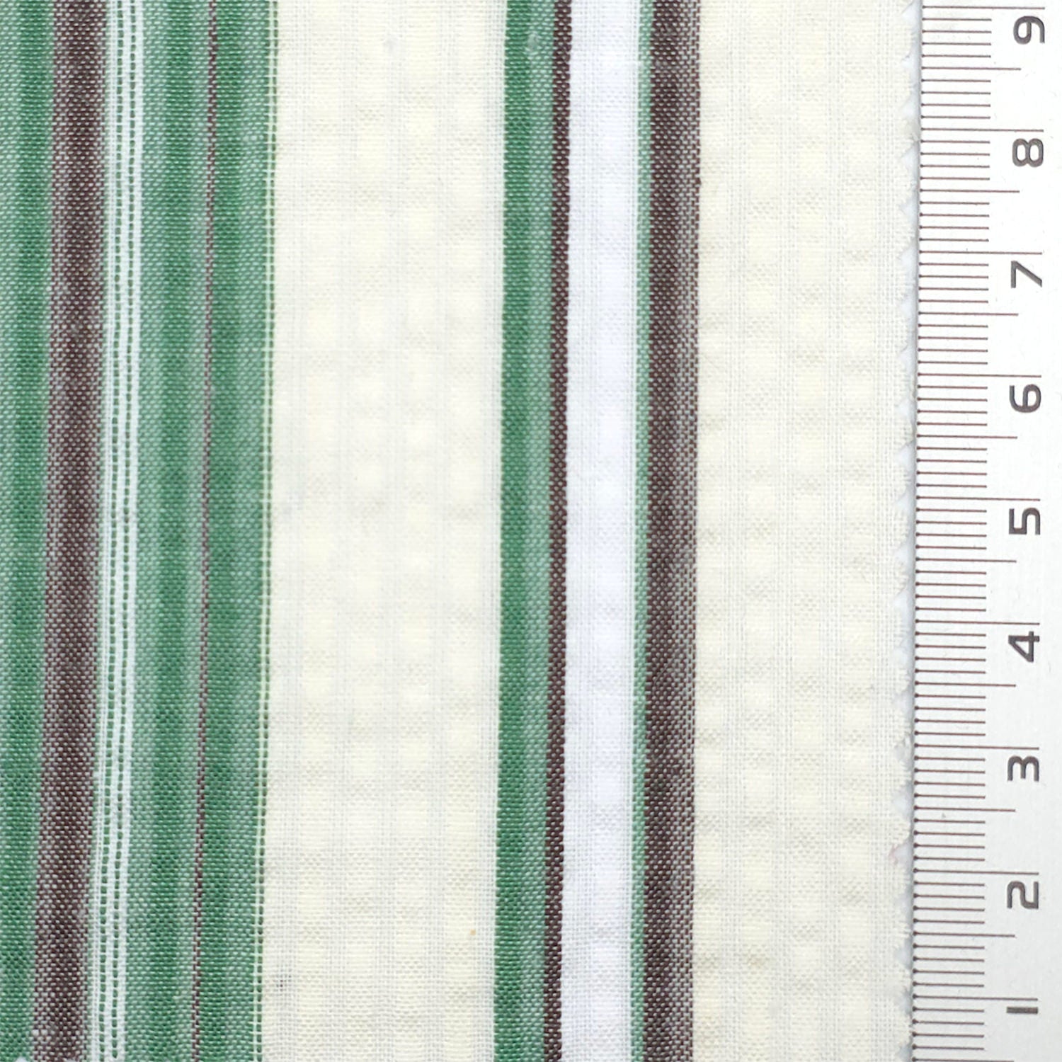 Stripe Seersucker Cotton Poly Woven Fabric - FAB 1828 - 3.Emerald Green