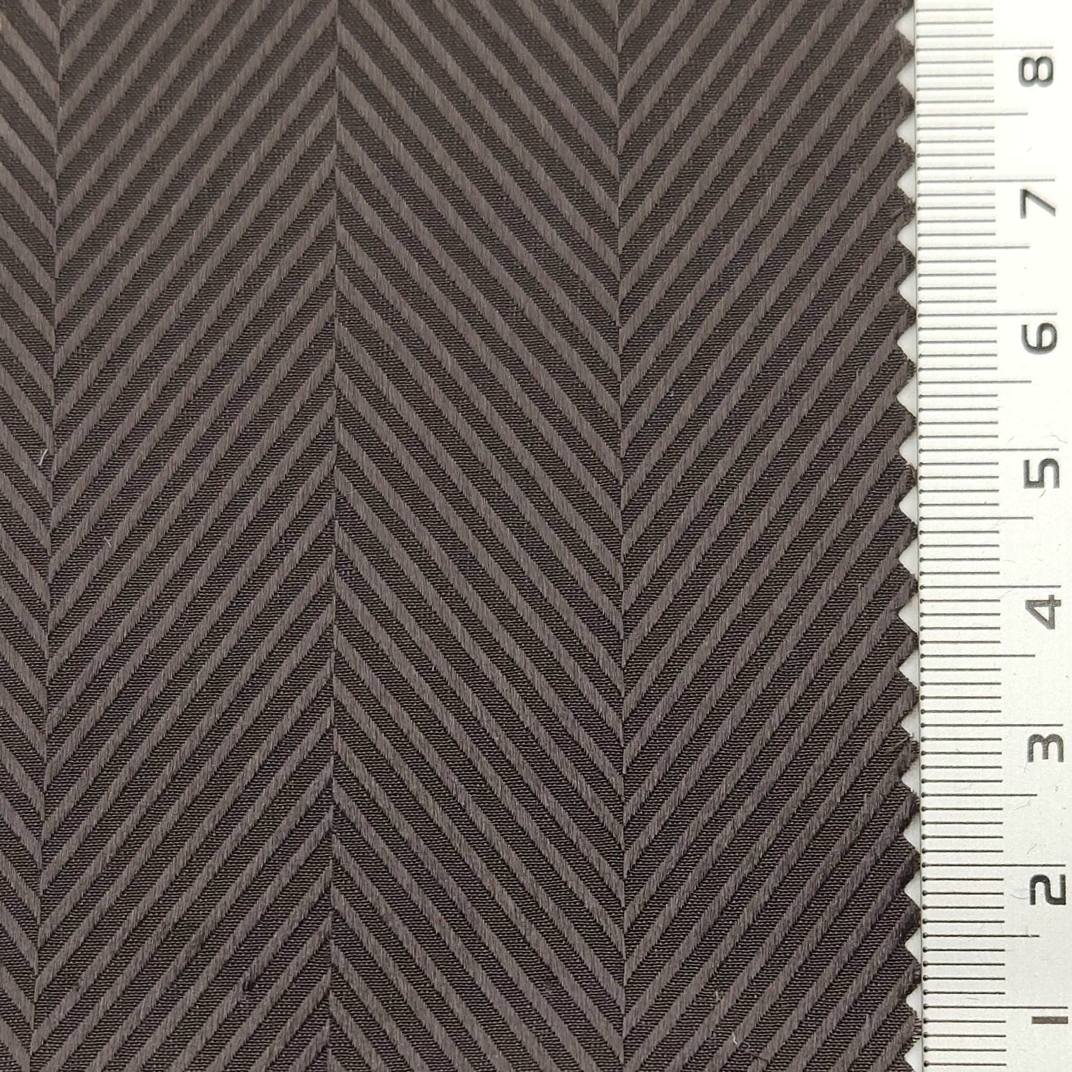 Solid Herringbone Silk Woven Fabric - FAB 1630 - 3.Charcoal