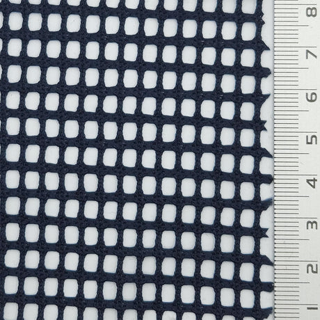 Solid Mesh Polyester Knit Fabric - FAB1802 - 1.Ivory-2.Light gray-3.Navy blue-4.White-5.Black 