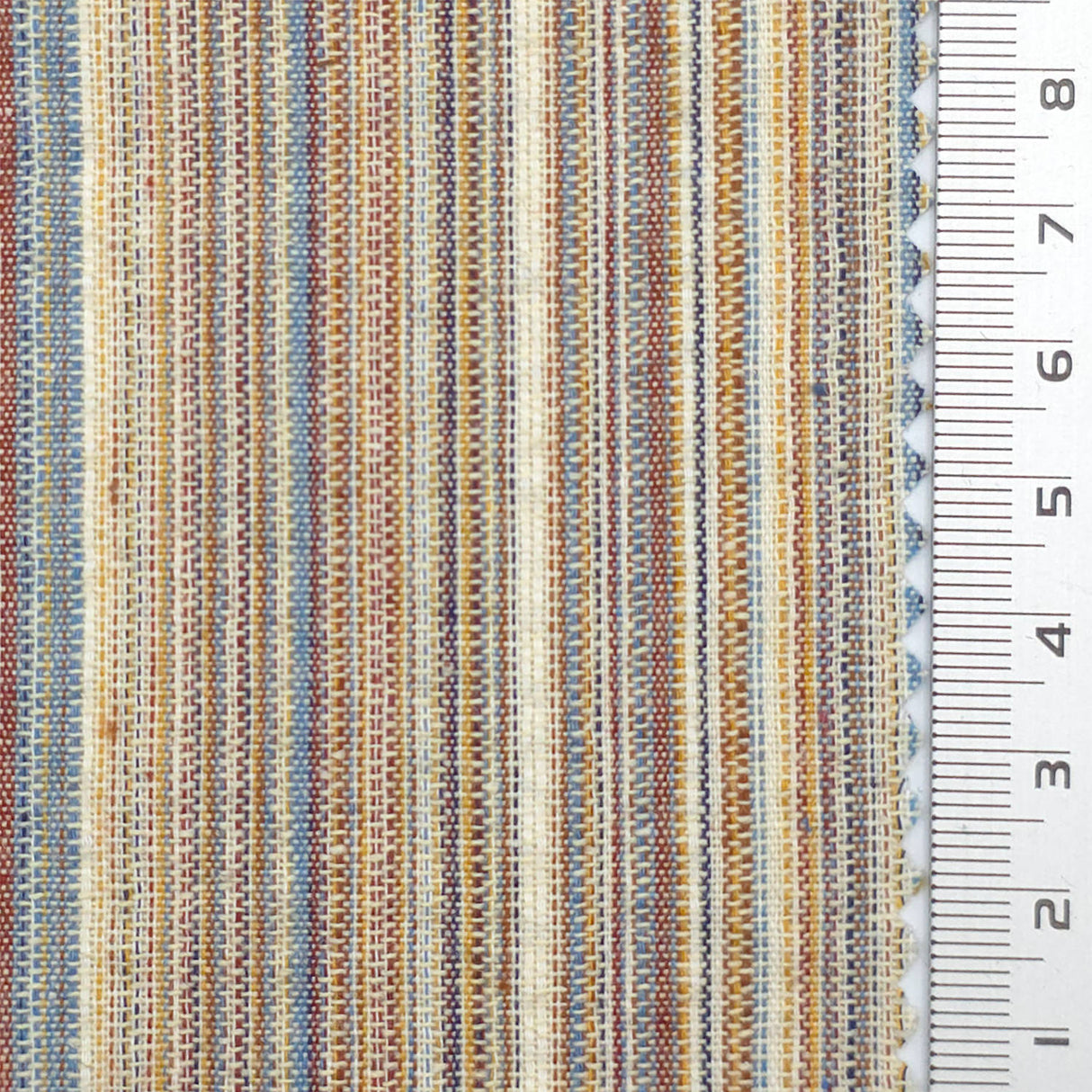 Sand Beige Textured Stripe Cotton Woven Fabric - FAB1825