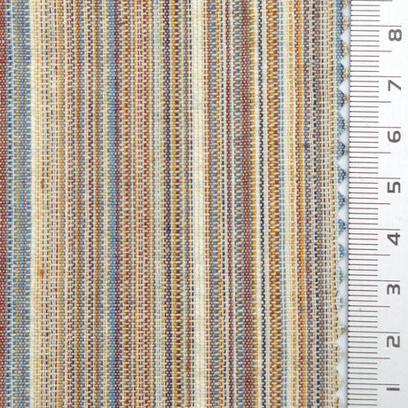 Sand Beige Textured Stripe Cotton Woven Fabric - FAB1825