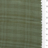 Olive Green Check Cotton Rayon Woven Fabric - FAB1826