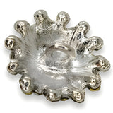 Milky White Faux Opal Button, 18mm, Cluster Shank Button, Silver Setting - FBTN246 - Silver / 18mm 