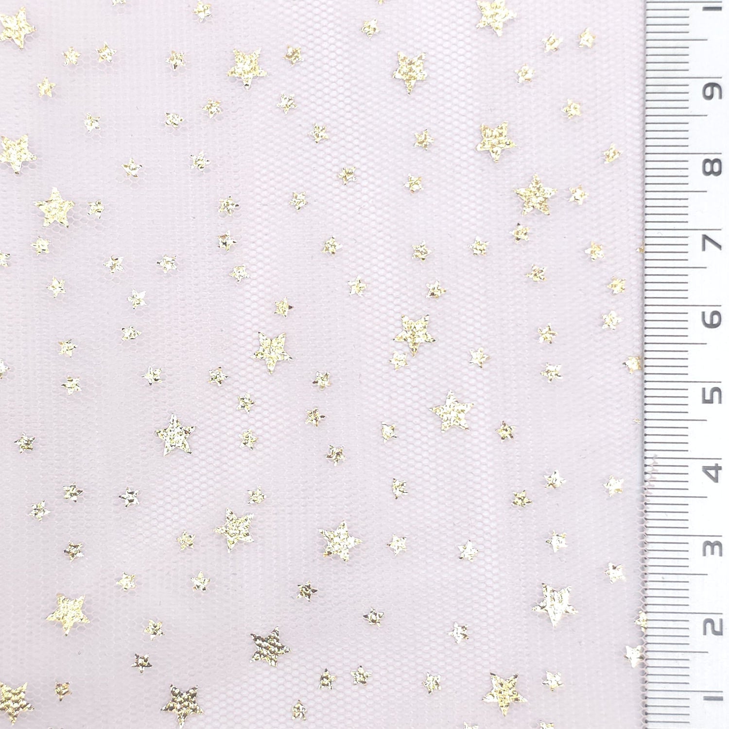 Star Print Poly Knit Fabric - FAB1953 - Pink