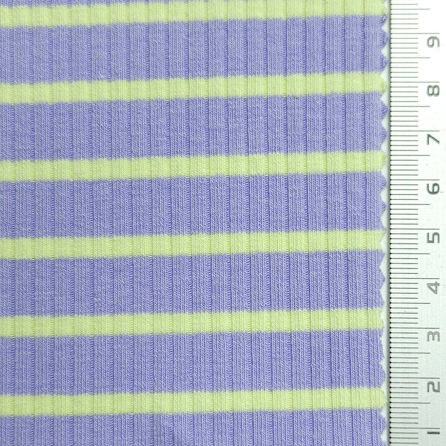 Stripe Rib YarnDyed Spandex Cotton Knit Fabric | FAB1592 | FAB1592-1, FAB1592-2, FAB1592-3, FAB1592-4, FAB1592-5 by Fabricis.com #