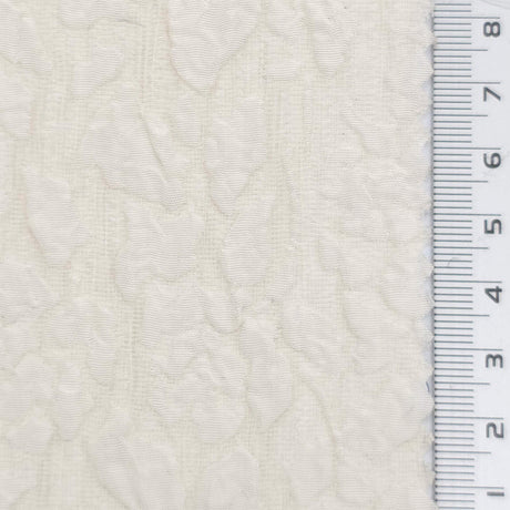 Cream - Jacquard Poly Woven Fabric - FAB1879